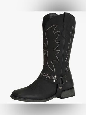 SheSole Womens Square Toe Cowgirl Cowboy Boots Wide Calf Fashion Western Shoes